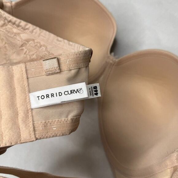 Torrid Curve 46B Nude Strapless Lace Bra Multiway Full Coverage Plus Size - Picture 4 of 4